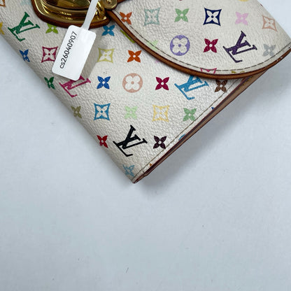 Louis Vuitton x Takashi Murakami Monogram Multicolore Eugénie Wallet in White
