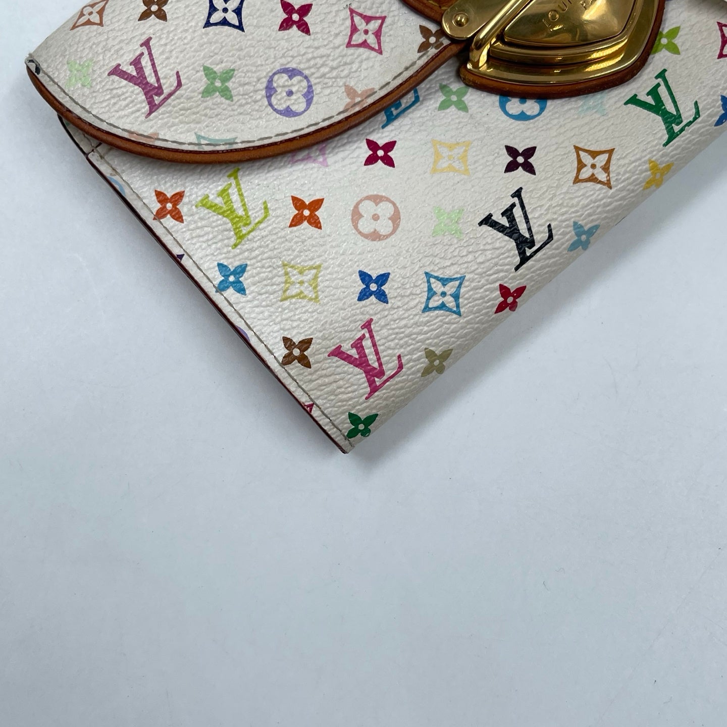Louis Vuitton x Takashi Murakami Monogram Multicolore Eugénie Wallet in White