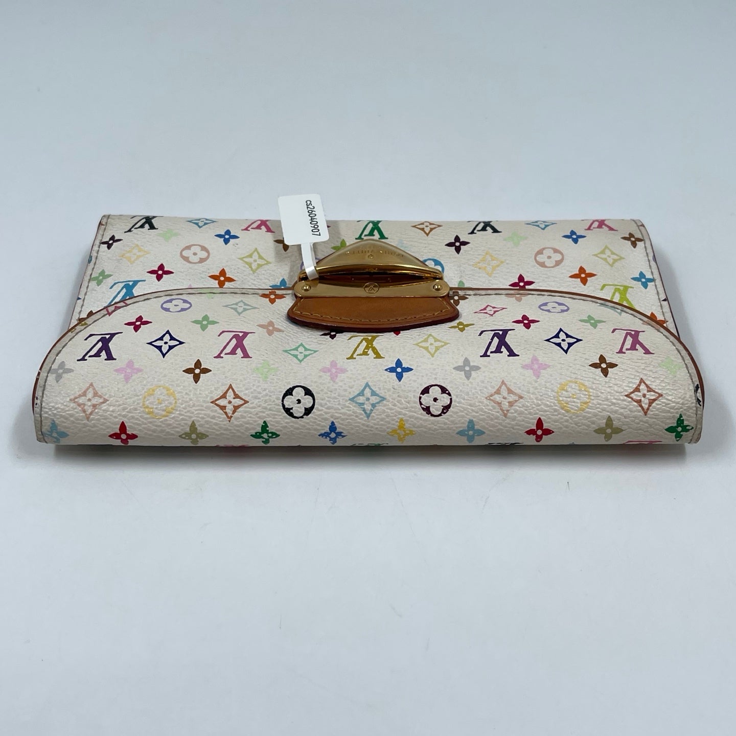Louis Vuitton x Takashi Murakami Monogram Multicolore Eugénie Wallet in White
