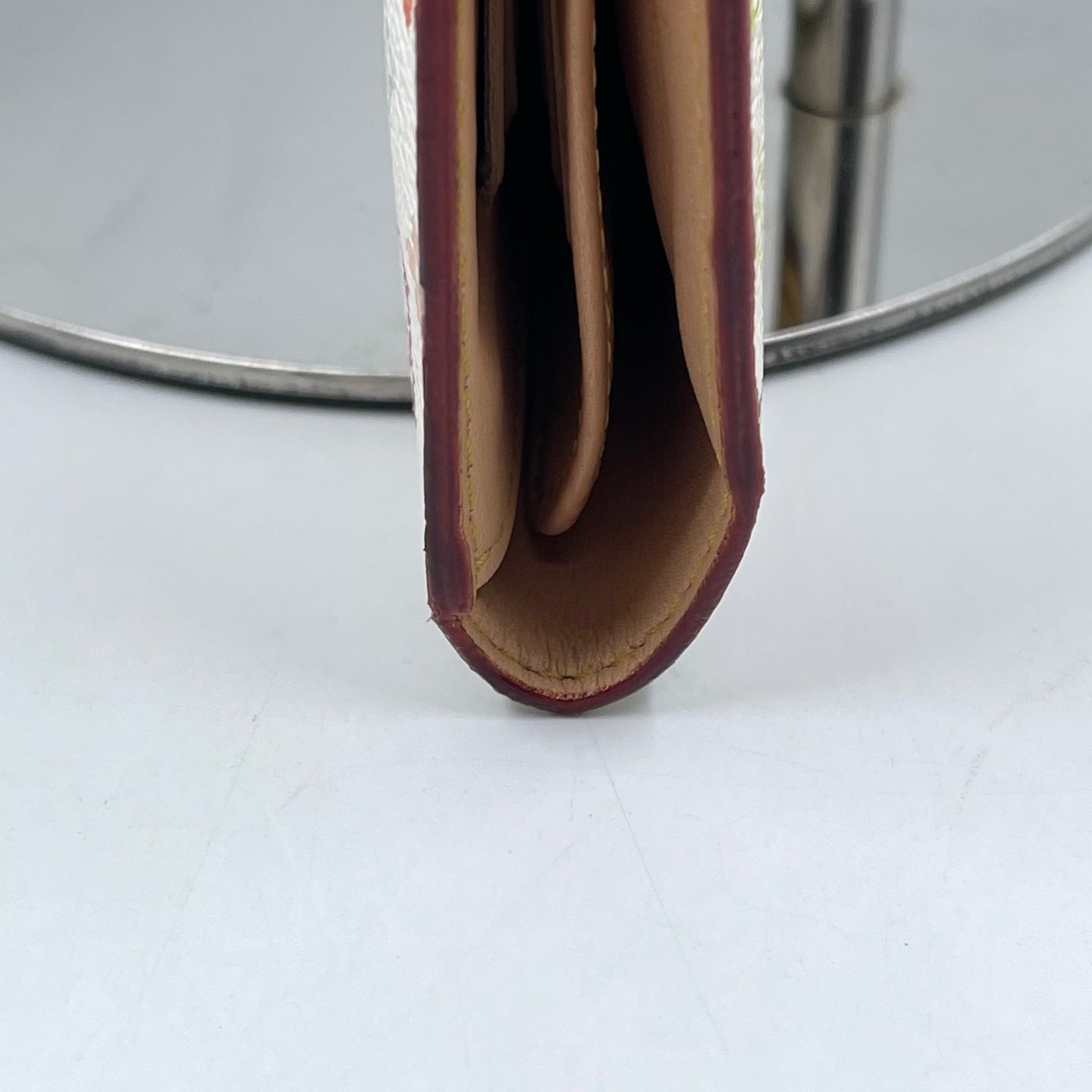 Louis Vuitton x Takashi Murakami Monogram Multicolore Eugénie Wallet in White