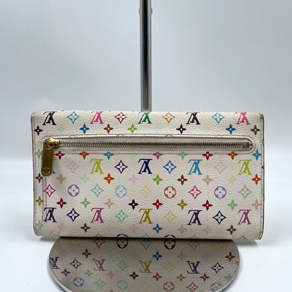 Louis Vuitton x Takashi Murakami Monogram Multicolore Eugénie Wallet in White