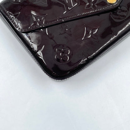 Louis Vuitton Félicie Pochette Monogram Vernis in Amarante