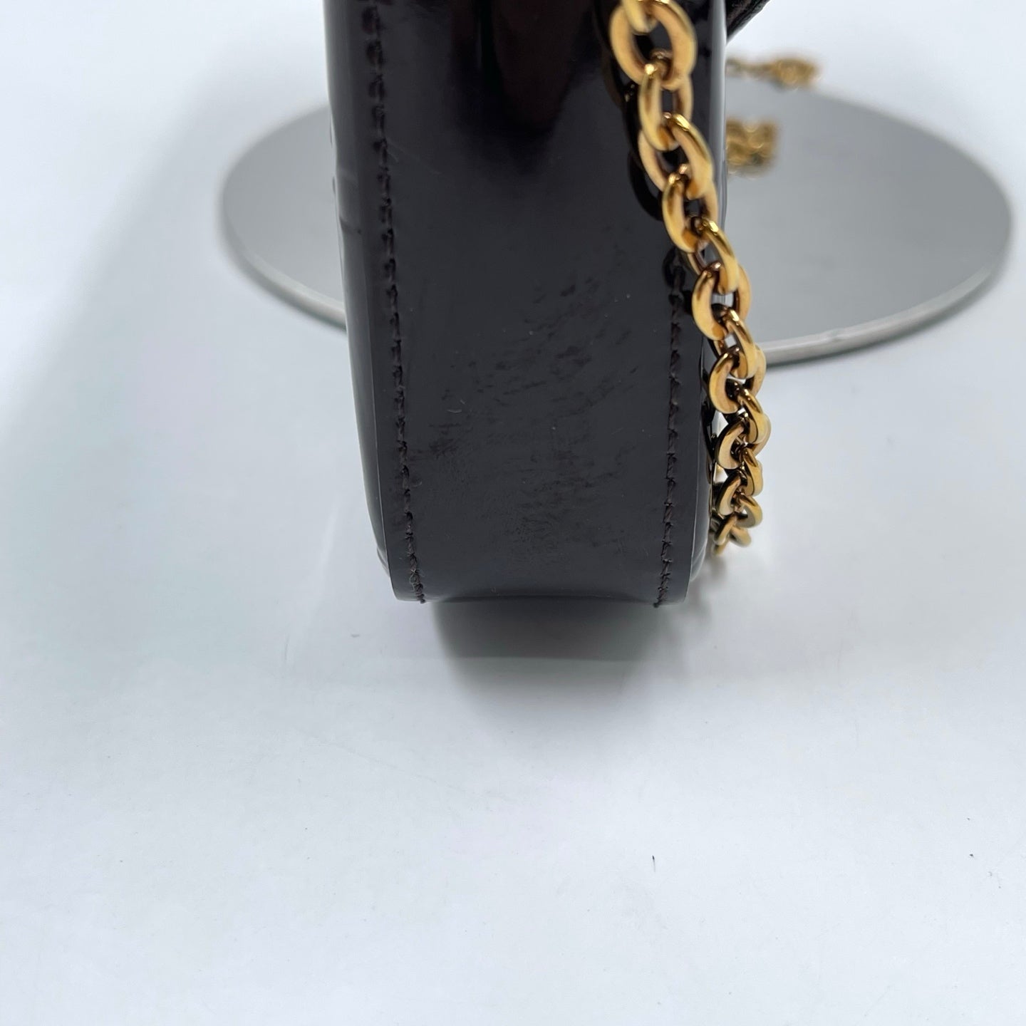 Louis Vuitton Félicie Pochette Monogram Vernis in Amarante