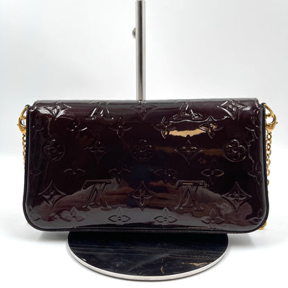 Louis Vuitton Félicie Pochette Monogram Vernis in Amarante