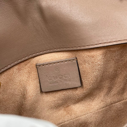 Gucci GG Marmont Super Mini Bag In Taupe Matelassé Leather