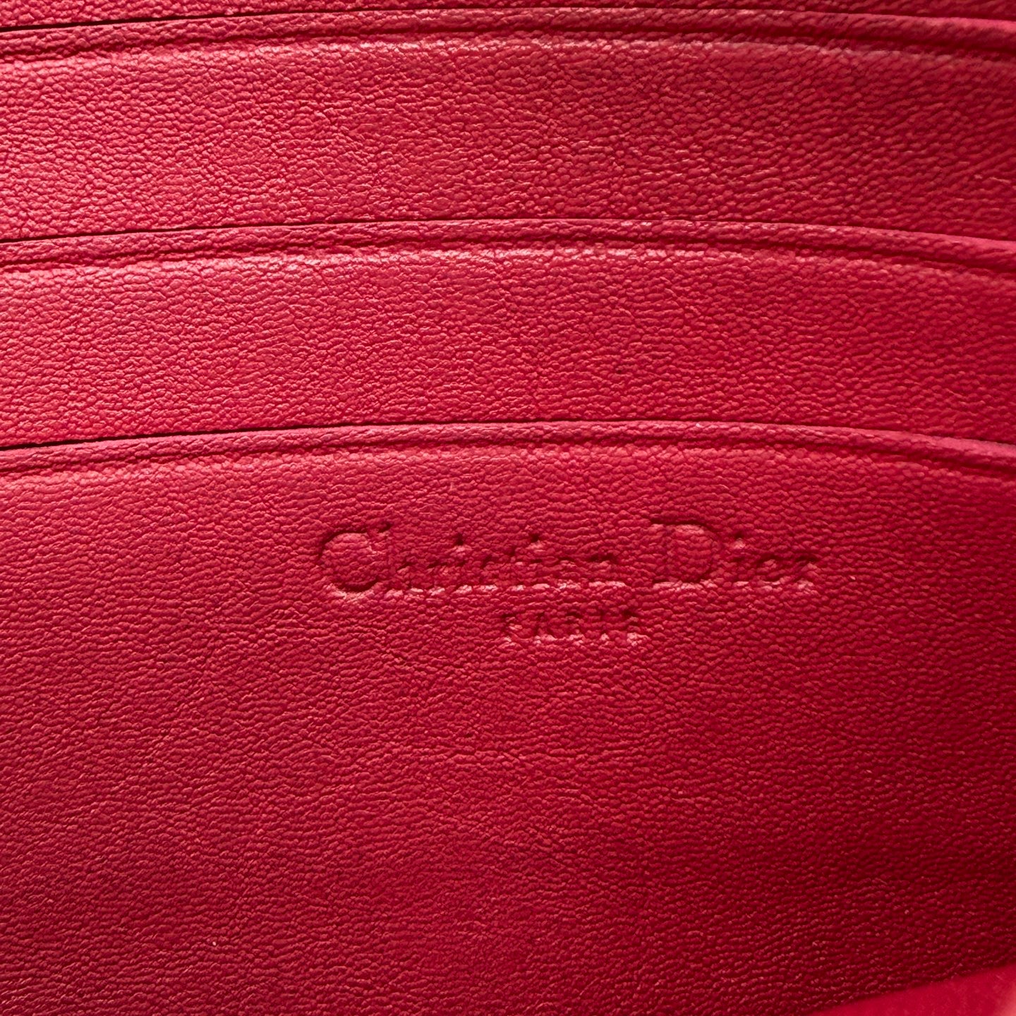 Dior Miss Dior Promenade Pouch Cannage Red Lambskin