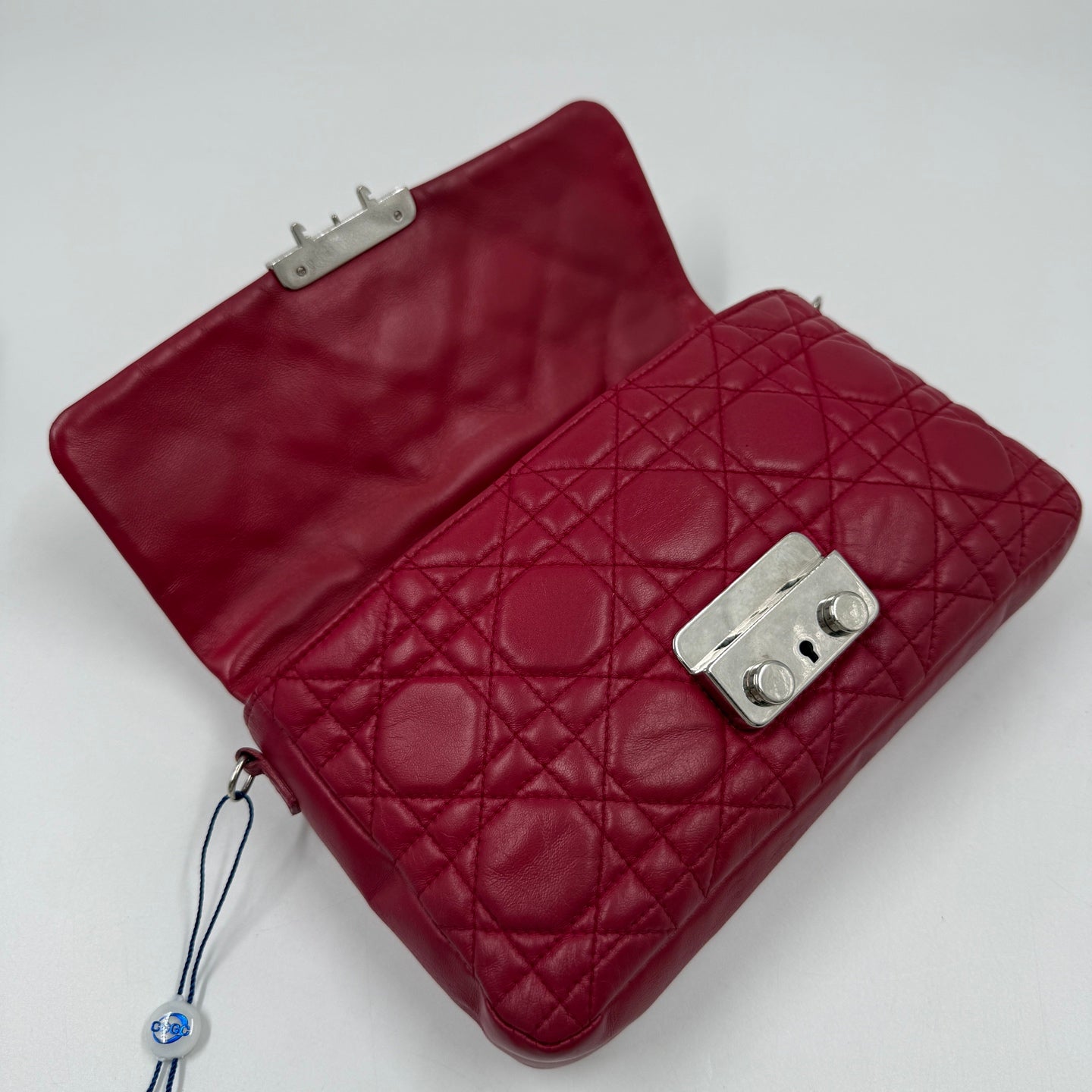 Dior Miss Dior Promenade Pouch Cannage Red Lambskin