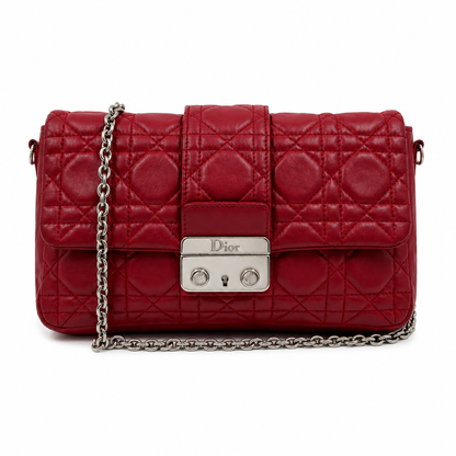 Dior Miss Dior Promenade Pouch Cannage Red Lambskin