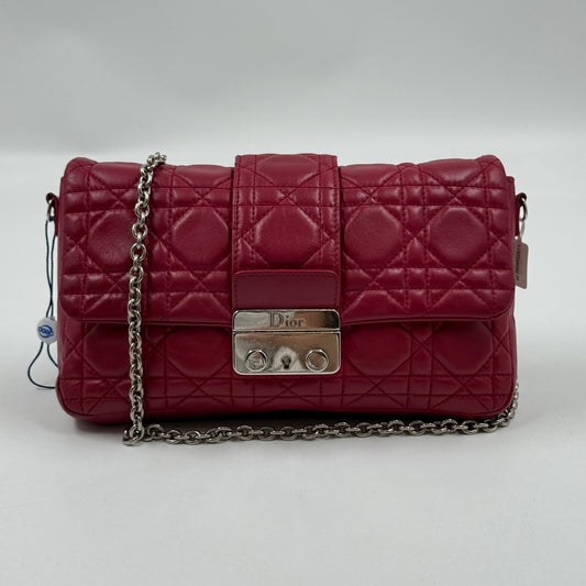 Dior Miss Dior Promenade Pouch Cannage Red Lambskin
