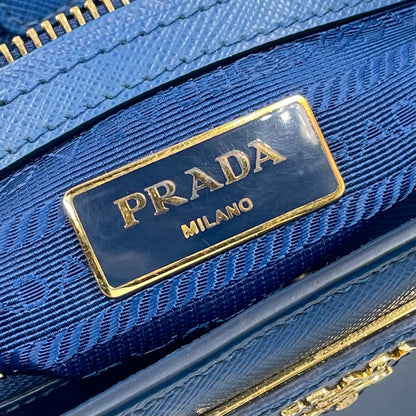 Prada Large Galleria Bag In Saffiano Lux Leather Bluette (Royal Blue)