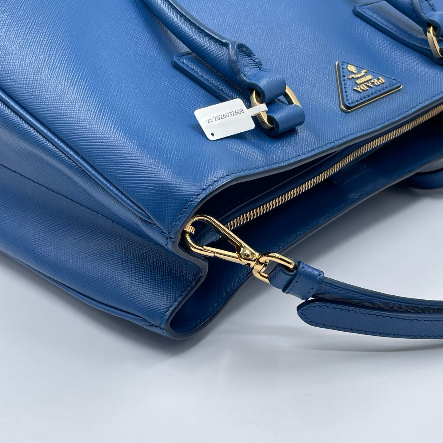 Prada Large Galleria Bag In Saffiano Lux Leather Bluette (Royal Blue)
