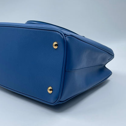 Prada Large Galleria Bag In Saffiano Lux Leather Bluette (Royal Blue)