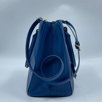 Prada Large Galleria Bag In Saffiano Lux Leather Bluette (Royal Blue)