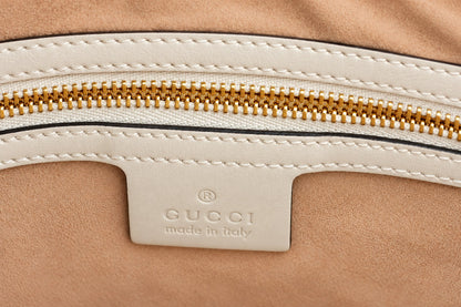Gucci Leather Jackie Shoulder Bag Ivory GHW