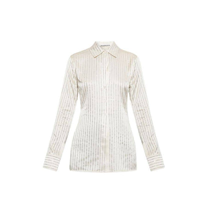 Alexander Wang Off-White Crystal Pinstripe Shirt