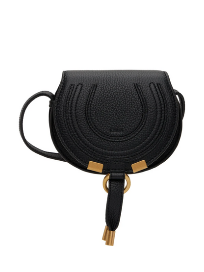 CHLOÉ Black Nano Marcie Saddle Bag