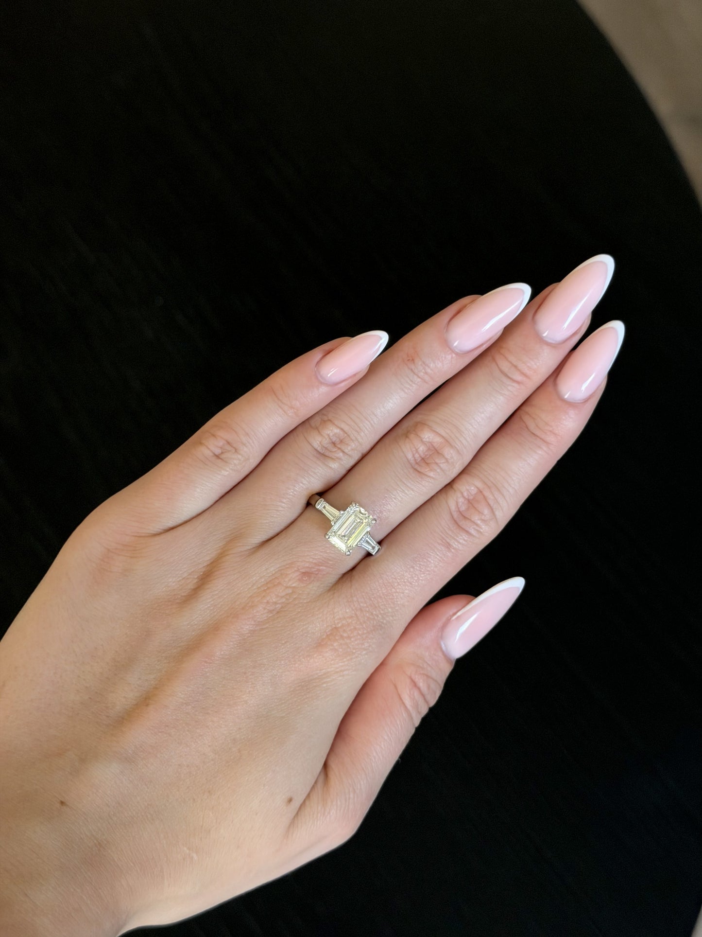 Emerald Cut Diamond Ring in 14k White Gold