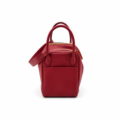 Hermès Leather Lindy 30 Bag Burgundy SHW