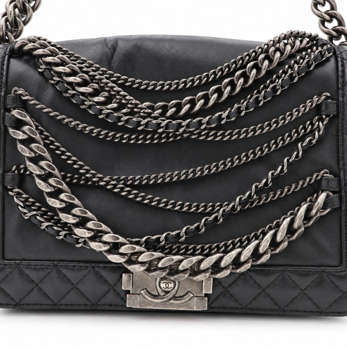 Chanel Paris Dallas Medium Lambskin Enchained Boy Flap