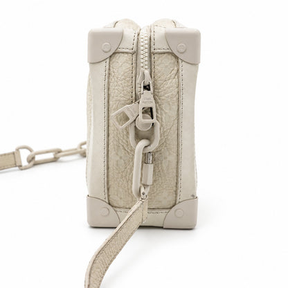 Louis Vuitton Monogram Taurillon Leather Soft Trunk Bag Gray SHW