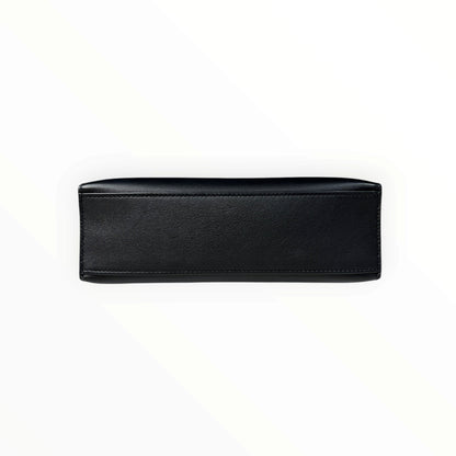 Hermès Mini Kelly I Black Leather, Silver Hardware, D Stamp