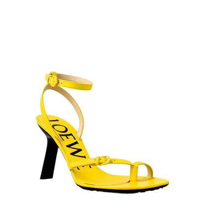 Loewe Leather Slingback Sandals Yellow