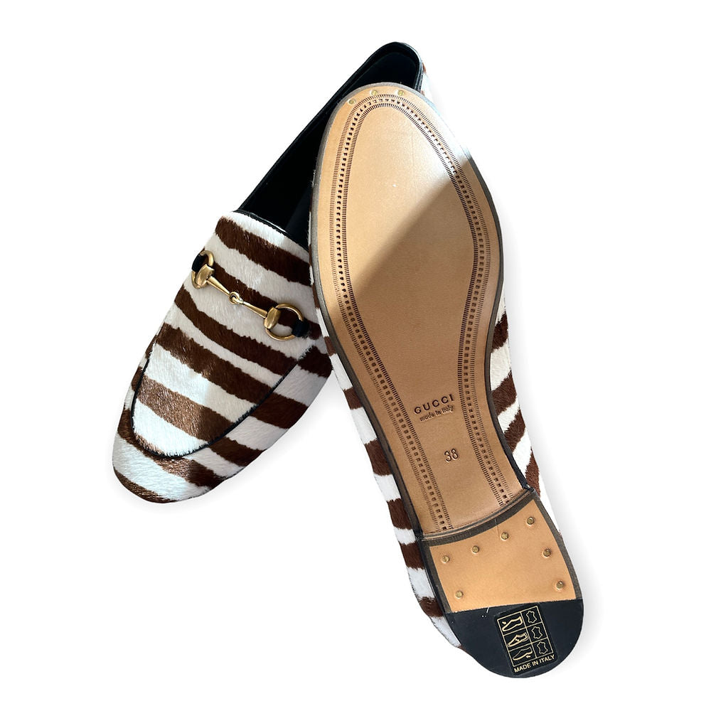 GUCCI Shoes | Gucci Jordaan Loafers Zebra-Print Calf-Hair