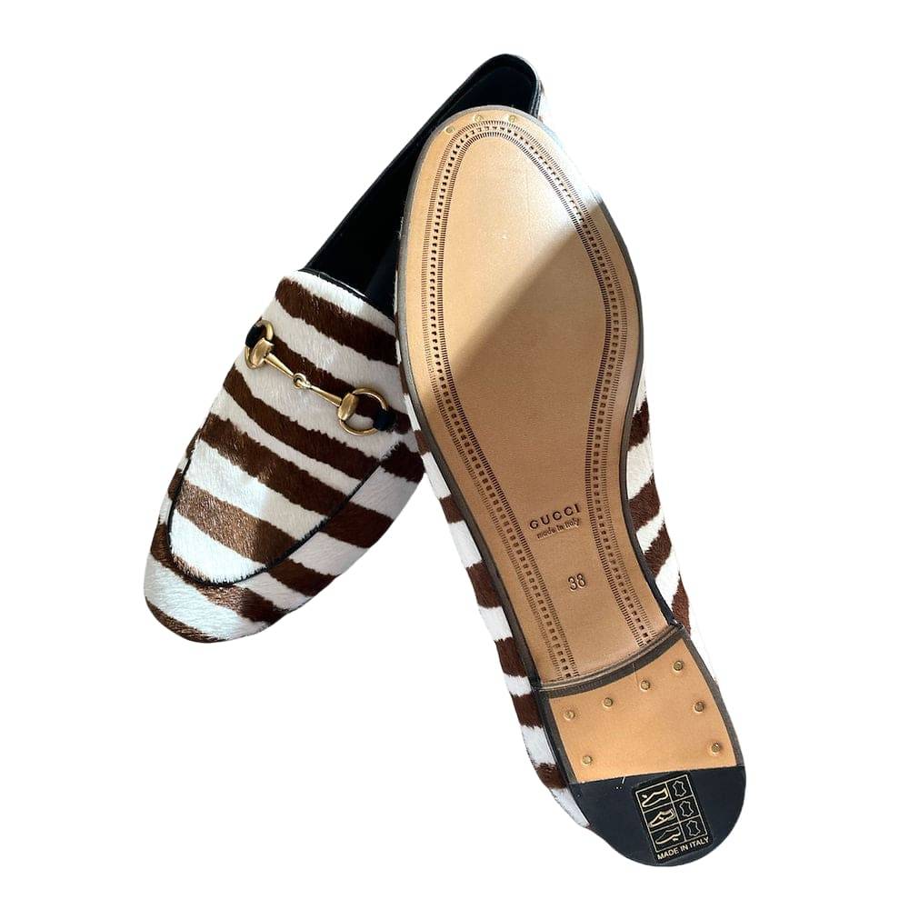GUCCI Shoes | Gucci Jordaan Loafers Zebra-Print Calf-Hair