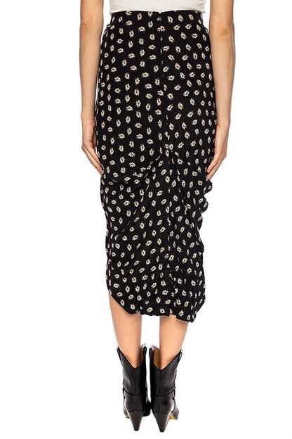 ISABEL MARANT black silk skirt with gathers