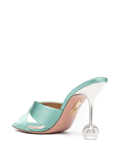 AQUAZZURA 105mm open-toe mules