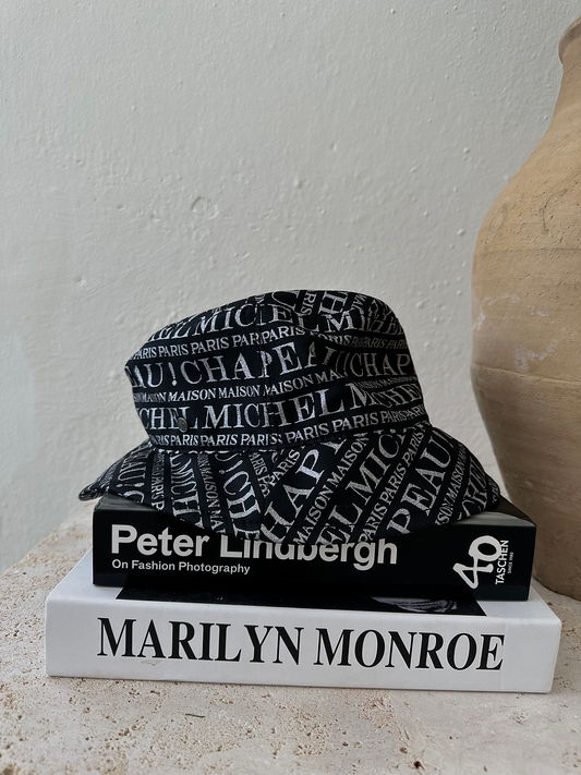 Maison Michel logo print bucket hat