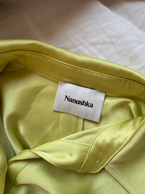 NANUSHKA Yellow Satin Short Dress