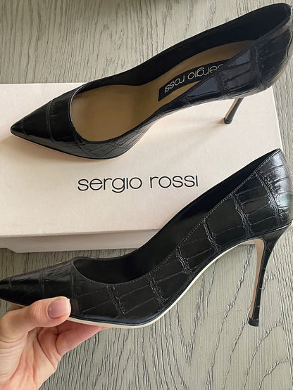 SERGIO ROSSI leather pumps