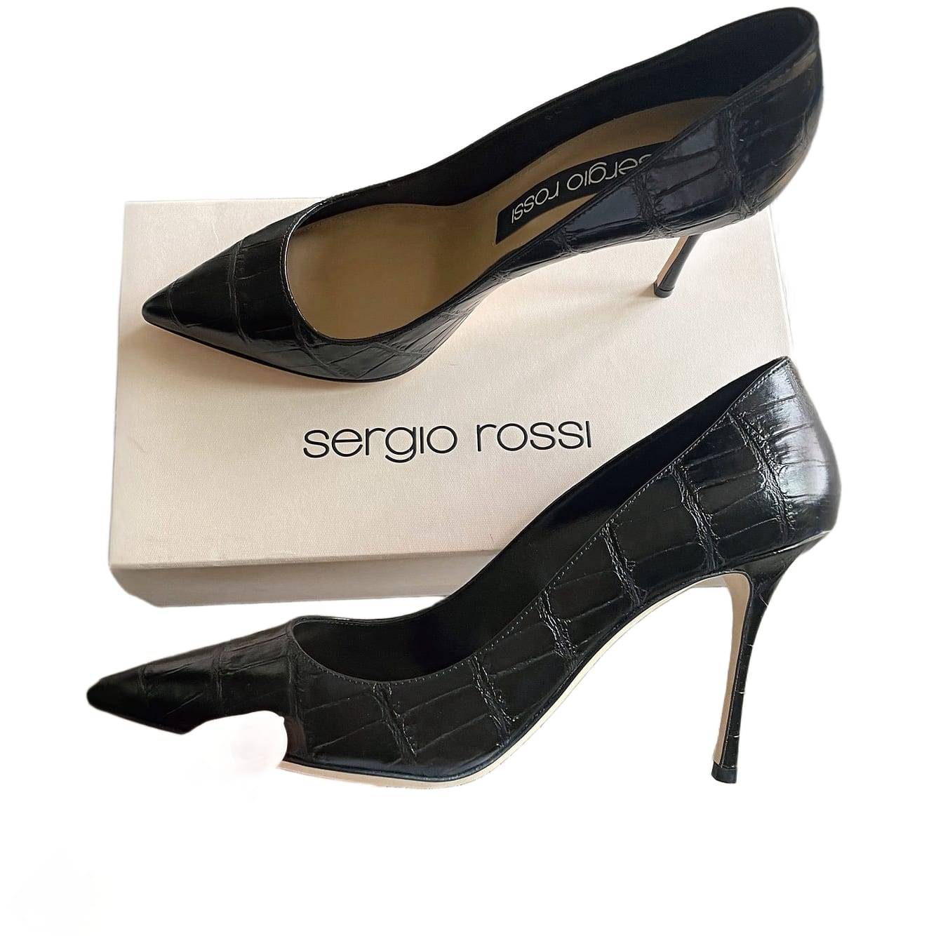 SERGIO ROSSI leather pumps