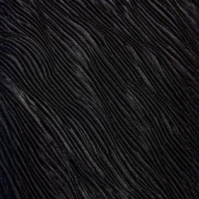 GANNI Loose Fit Pleated Mini Dress In Black