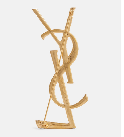 SAINT LAURENT Gold-tone brooch