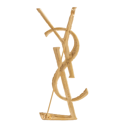 SAINT LAURENT Gold-tone brooch