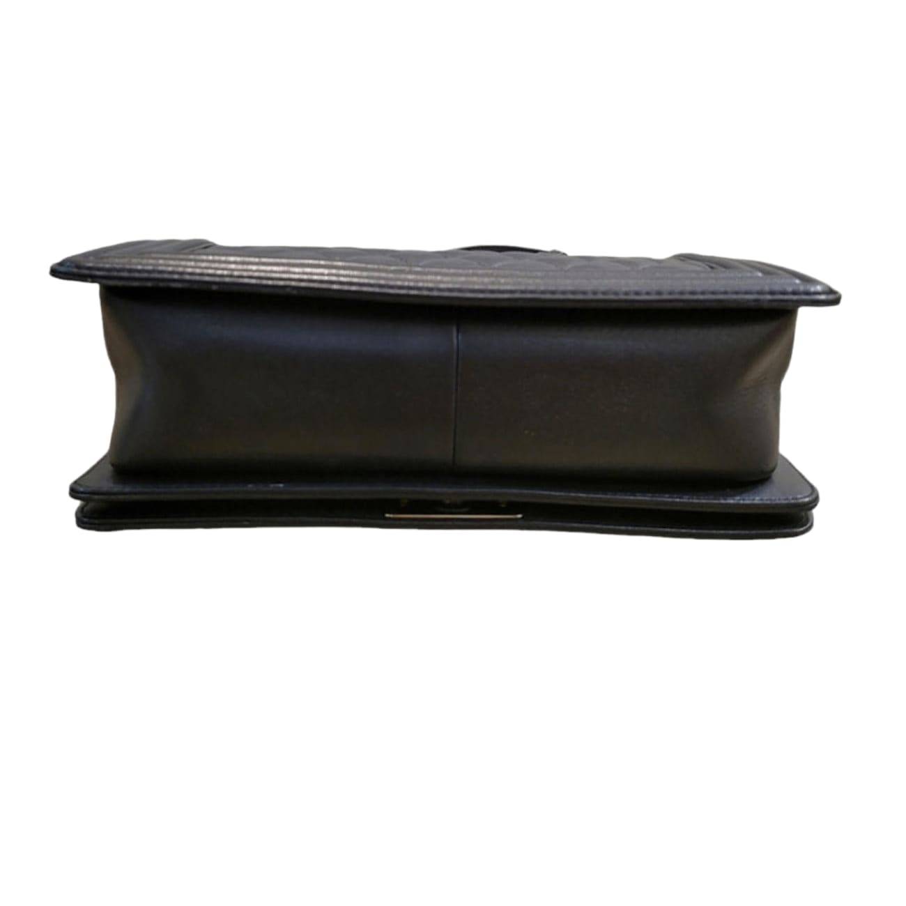 Chanel Black Lambskin Medium Boy Bag, Gold Hardware