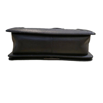 Chanel Black Lambskin Medium Boy Bag, Gold Hardware