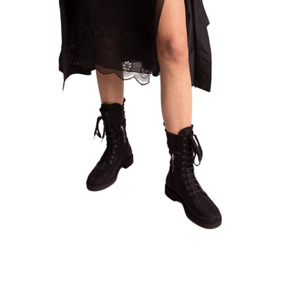 FENDI BLACK ANKLE BOOTS WITH LOGO