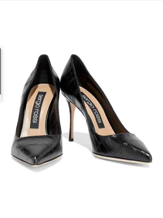 SERGIO ROSSI leather pumps