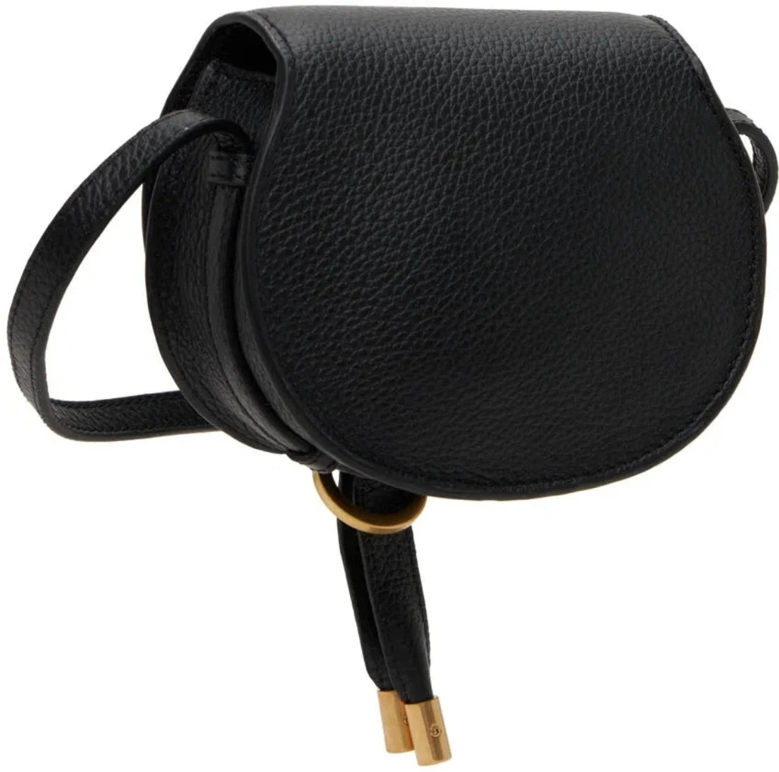 CHLOÉ Black Nano Marcie Saddle Bag