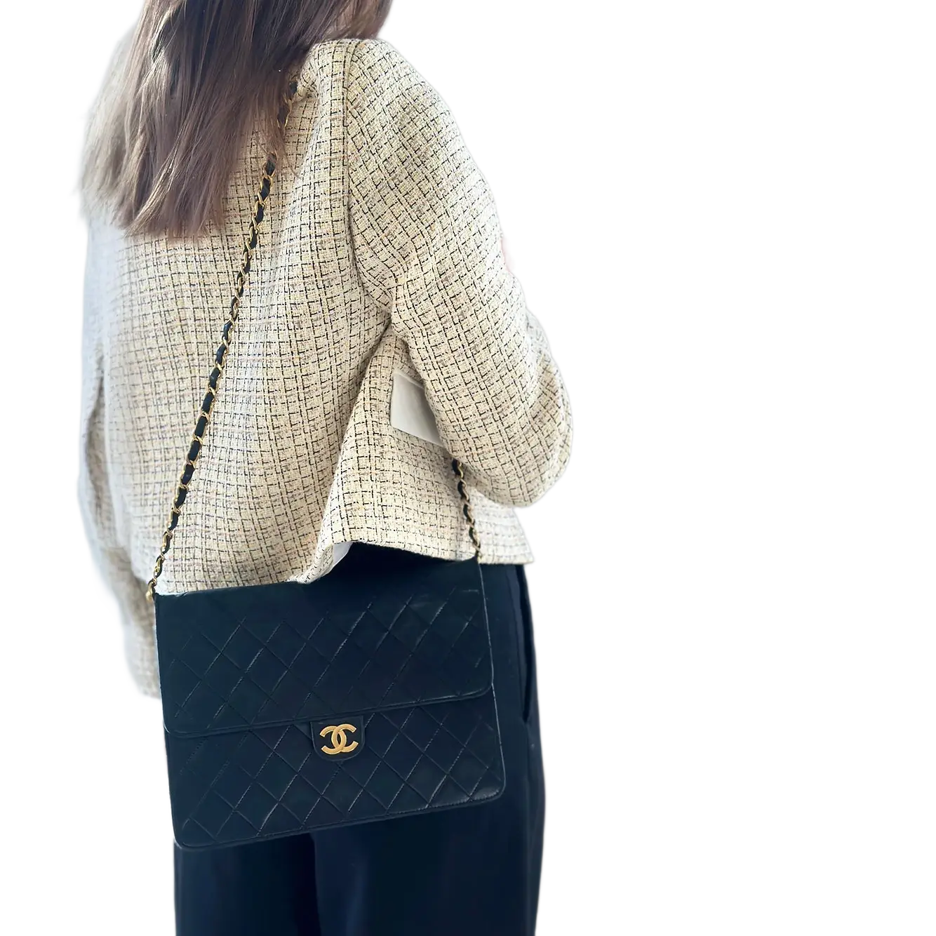 CHANEL Vintage Quilted Matelasse 25 Chain Shoulder Bag