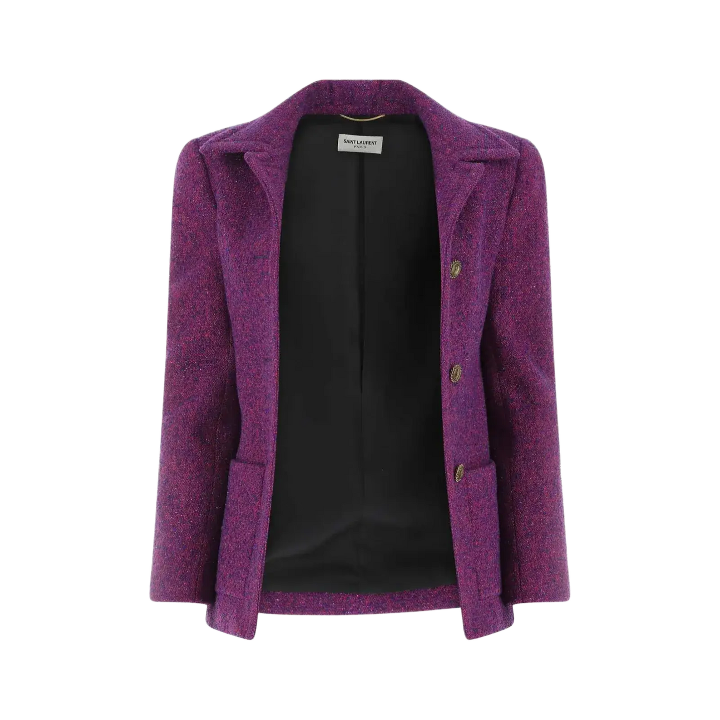 SAINT LAURENT Single-Breasted Tweed Jacket