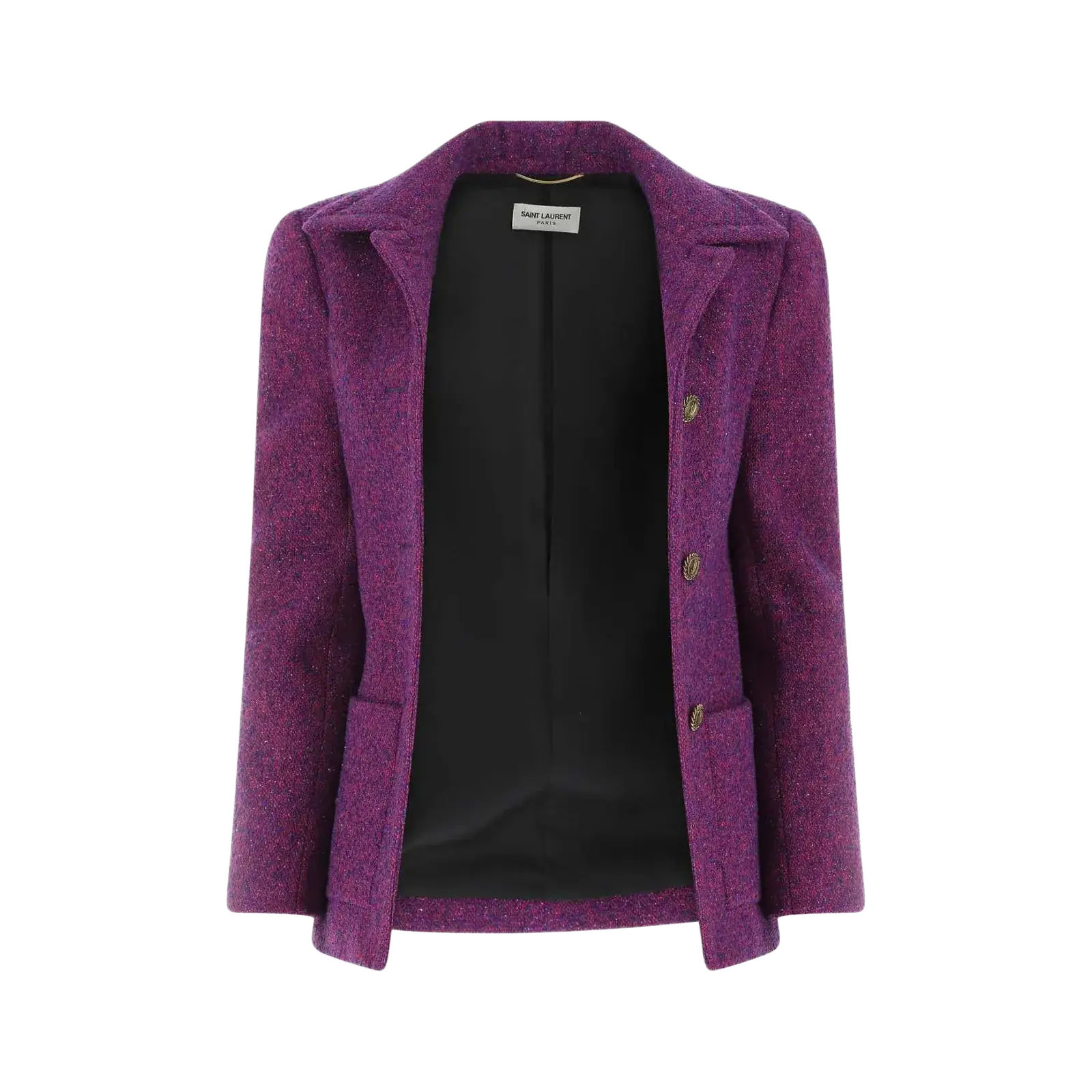 SAINT LAURENT Single-Breasted Tweed Jacket