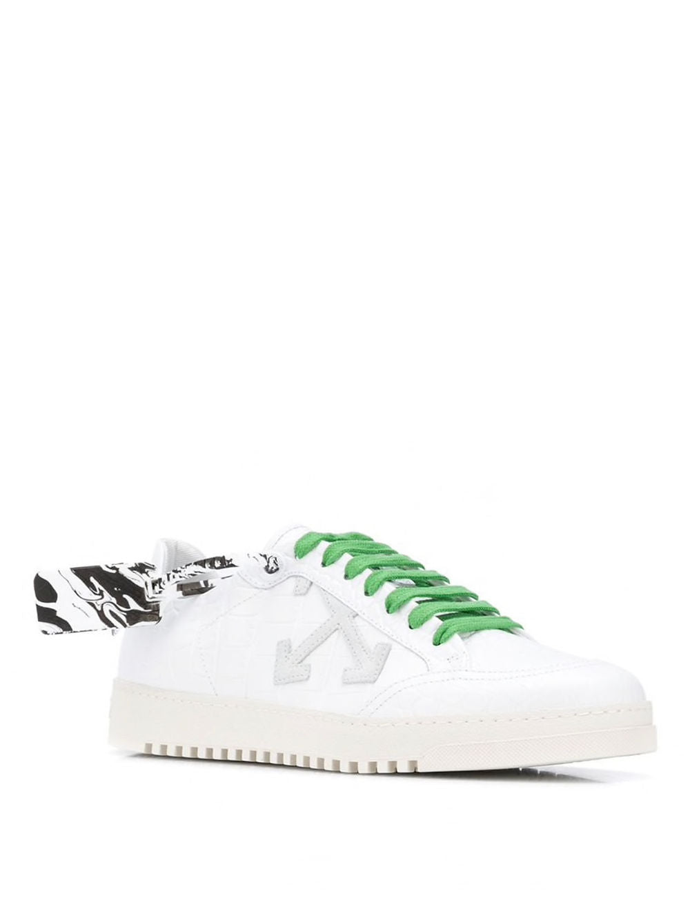 Off-White Croc-Embossed Leather Sneakers