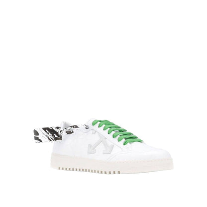 OFF-WHITE Croc-embossed Leather Low-top 2.0 Sneakers In White.