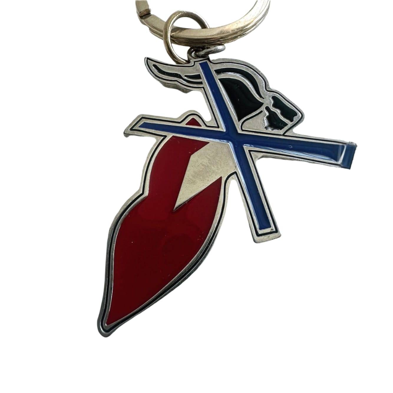 Saint Laurent Silver Lips-Shaped Keychain