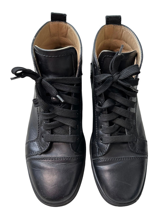 CHRISTIAN LOUBOUTIN Louis Flat Calf Black Sneakers