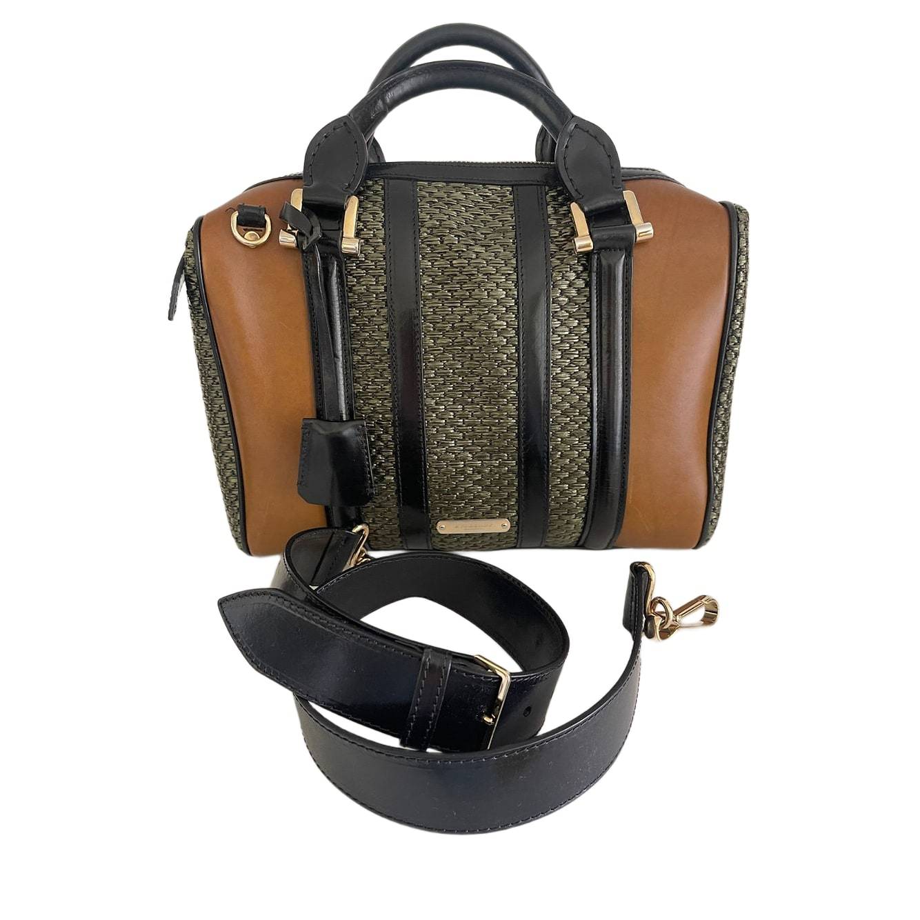 BURBERRY Tri-color Boston Bag
